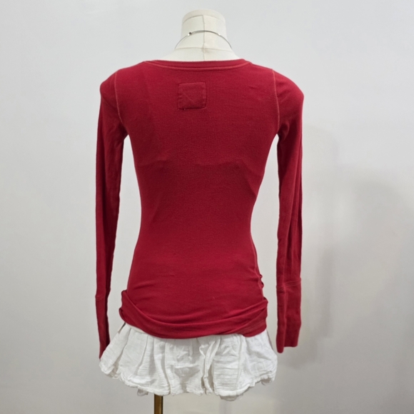 Abercrombie vintage ribbed long sleeve button up henley - Picture 2 of 6